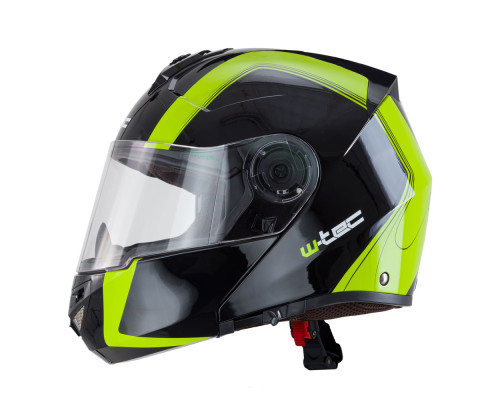 Мотоциклетний шолом W-TEC Vexamo - чорно-зелений / S (55-56)