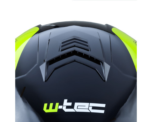 Мотоциклетний шолом W-TEC Vexamo - чорно-зелений / S (55-56)