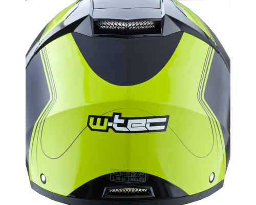 Мотоциклетний шолом W-TEC Vexamo - чорно-зелений / S (55-56)