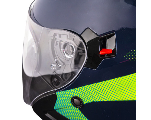 Мотоциклетний шолом W-TEC Yokohammer - синьо-жовтий / XS (53-54)