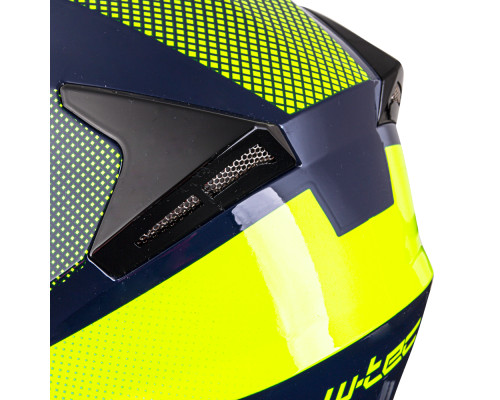 Мотоциклетний шолом W-TEC Yokohammer - синьо-жовтий / S (55-56)