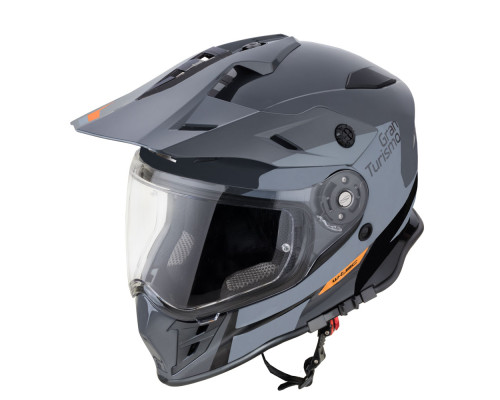 Мотоциклетний шолом W-TEC V331 PR графічний сірий S(55-56)