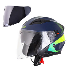 Мотоциклетний шолом W-TEC Yokohammer - синьо-жовтий / L (59-60)