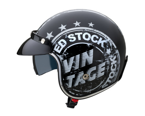 Мотоциклетний шолом W-TEC Café Racer чорний XS (53-54)