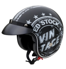 Мотоциклетний шолом W-TEC Café Racer чорний M (57-58)