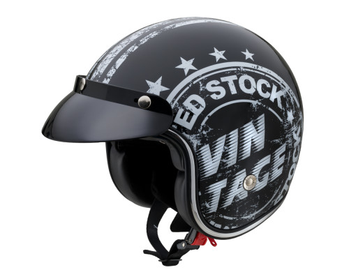 Мотоциклетний шолом W-TEC Café Racer чорний L(59-60)