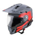 Мотоциклетний шолом W-TEC V331 PR графічний червоно-сірий M (57-58)