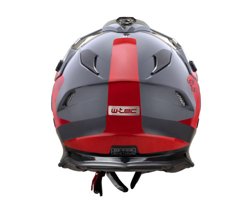 Мотоциклетний шолом W-TEC V331 PR графічний червоно-сірий L(59-60)