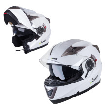 Мотоциклетний шолом W-TEC YM-925 - біло-бронзовий / XS (53-54)