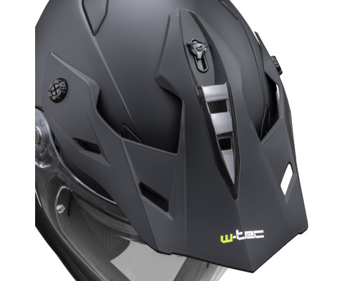 Мотоциклетний шолом W-TEC V331 PR - матовий чорний / XS (53-54)
