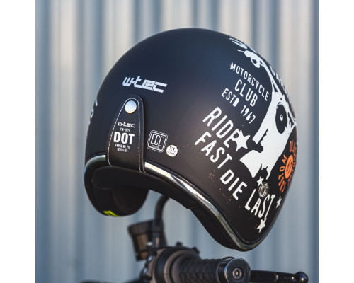 Мотоциклетний шолом W-TEC Café Racer чорний XL (61-62)