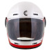 Мотоциклетний шолом Cassida Fiber OPG білий/синій/червоний L(59-60)