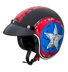 Мотоциклетний шолом W-TEC Café Racer чорно-червоний S(55-56)