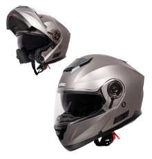 Перекидний мотоциклетний шолом W-TEC Lanxamo - Сірий титан/XS (53-54)