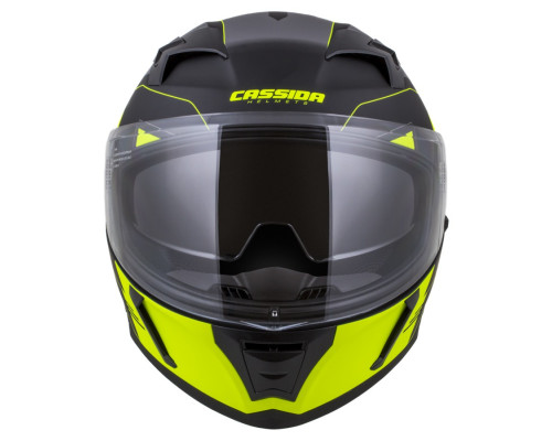 Мотошолом Cassida Integral 3.0 RoxoR - матовий чорний/жовтий-флуо/2XL