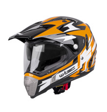 Мотоциклетний шолом W-TEC Dualsport - чорно-флуо-оранжевий / М (57-58)