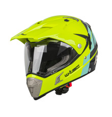 Мотоциклетний шолом W-TEC Dualsport - флуо-жовто-блакитний / XS (53-54)