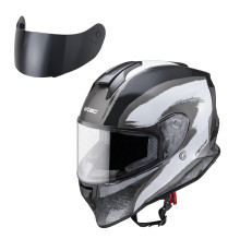 Мотоциклетний шолом W-TEC Integra Graphic - чорно-білий / XS (53-54)