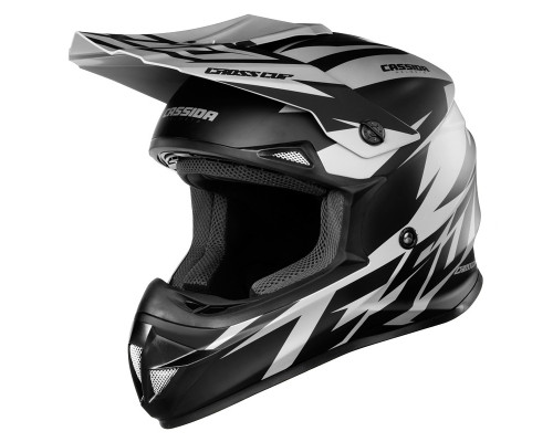 Шолом для мотокросу Cassida Cross Cup Two чорно-білий XL (61-62) Шолом для мотокросу Cassida Cross Cup Two чорно-білий XL (61-62)