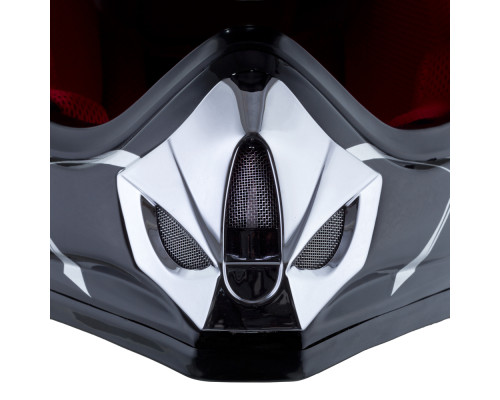 Молодіжний мотоциклетний шолом W-TEC V310 enduro - розмір L (53-54) / чорний череп