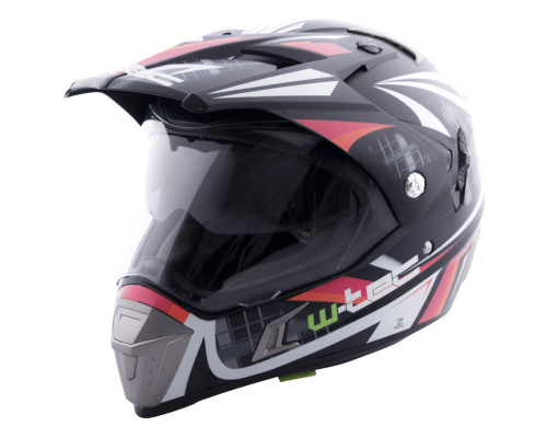 Мотоциклетний шолом W-TEC NK-311 enduro + BLENDA 2019 - розмір M(57-58) / чорний апельсин