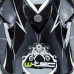 Молодіжний мотоциклетний шолом W-TEC V310 enduro - розмір M (51-52) / чорний череп