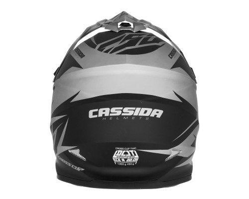 Шолом для мотокросу Cassida Cross Cup Two - сіро-чорний / S (55-56)
