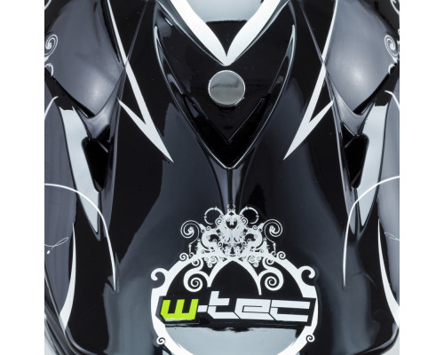 Молодіжний мотоциклетний шолом W-TEC V310 enduro - розмір XL (55-56) / чорний череп