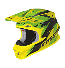 Шолом для мотокросу Cassida Cross Pro - зелено-жовтий / XXL (63-64)