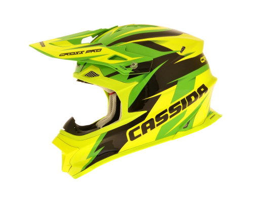 Шолом для мотокросу Cassida Cross Pro - зелено-жовтий / XXL (63-64) Шолом для мотокросу Cassida Cross Pro - зелено-жовтий / XXL (63-64)