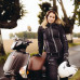 Жіноча мото-куртка з капюшоном W-TEC Pestalozza NF-2781- розмір XL / чорно-сіра