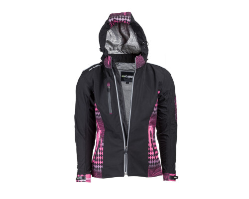 Жіноча мото-куртка з капюшоном W-TEC Pestalozza NF-2781- розмір XL / чорно-рожева