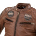 Чоловіча шкіряна куртка W-TEC Milano - коричневий / S