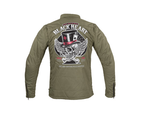 Чоловіча мотокуртка W-TEC Black Heart Hat Skull Jacket - хакі/4XL