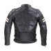 Чоловіча шкіряна куртка W-TEC Milano - чорний / 5XL