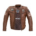 Чоловіча шкіряна куртка W-TEC Milano - коричневий / 5XL
