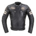 Чоловіча шкіряна куртка W-TEC Milano - чорний / 4XL
