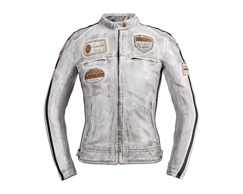 Жіноча шкіряна мотоциклетна куртка W-TEC Sheawen Lady White New - біла/3XL