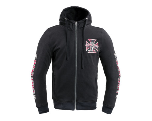 Чоловічий світшот з капюшоном W-TEC Black Heart Vintage Iron - чорний/S