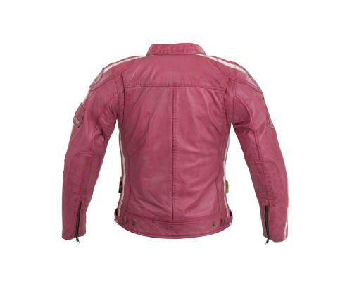 Жіноча шкіряна мотокуртка W-TEC Sheawen Lady Pink - рожева/XL