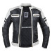 Чоловіча шкіряна мото куртка W-TEC Esbiker - чорно-біла/4XL