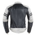 Чоловіча шкіряна мото куртка W-TEC Esbiker - чорно-біла/4XL