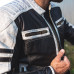 Чоловіча шкіряна мото куртка W-TEC Esbiker - чорно-біла/4XL