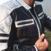 Чоловіча шкіряна мото куртка W-TEC Esbiker - чорно-біла/5XL