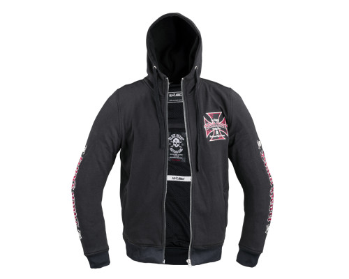 Чоловічий світшот з капюшоном W-TEC Black Heart Vintage Iron - чорний/М