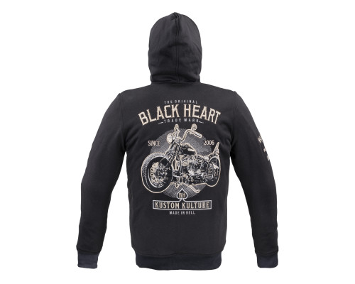 Чоловічий толстовка з капюшоном W-TEC Black Heart Kustom Kulture Hoodie - чорний/3XL