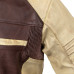 Чоловіча шкіряна мото куртка W-TEC Retro - коричнево-бежевий/3XL
