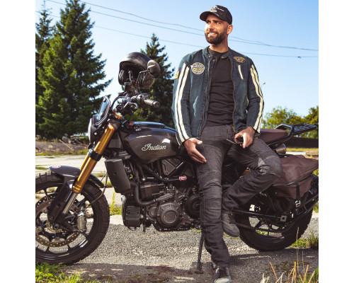 Чоловіча джинсова мотокуртка W-TEC Wildone - розмір 4XL