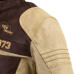 Чоловіча шкіряна мото куртка W-TEC Retro - коричнево-бежевий/4XL