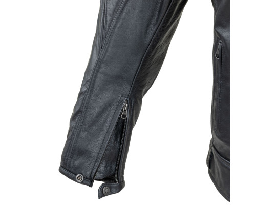 Чоловіча шкіряна мото куртка W-TEC Black Heart Wings Leather Jacket - чорний/XL